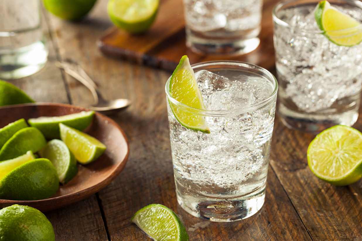 Drink with ice in